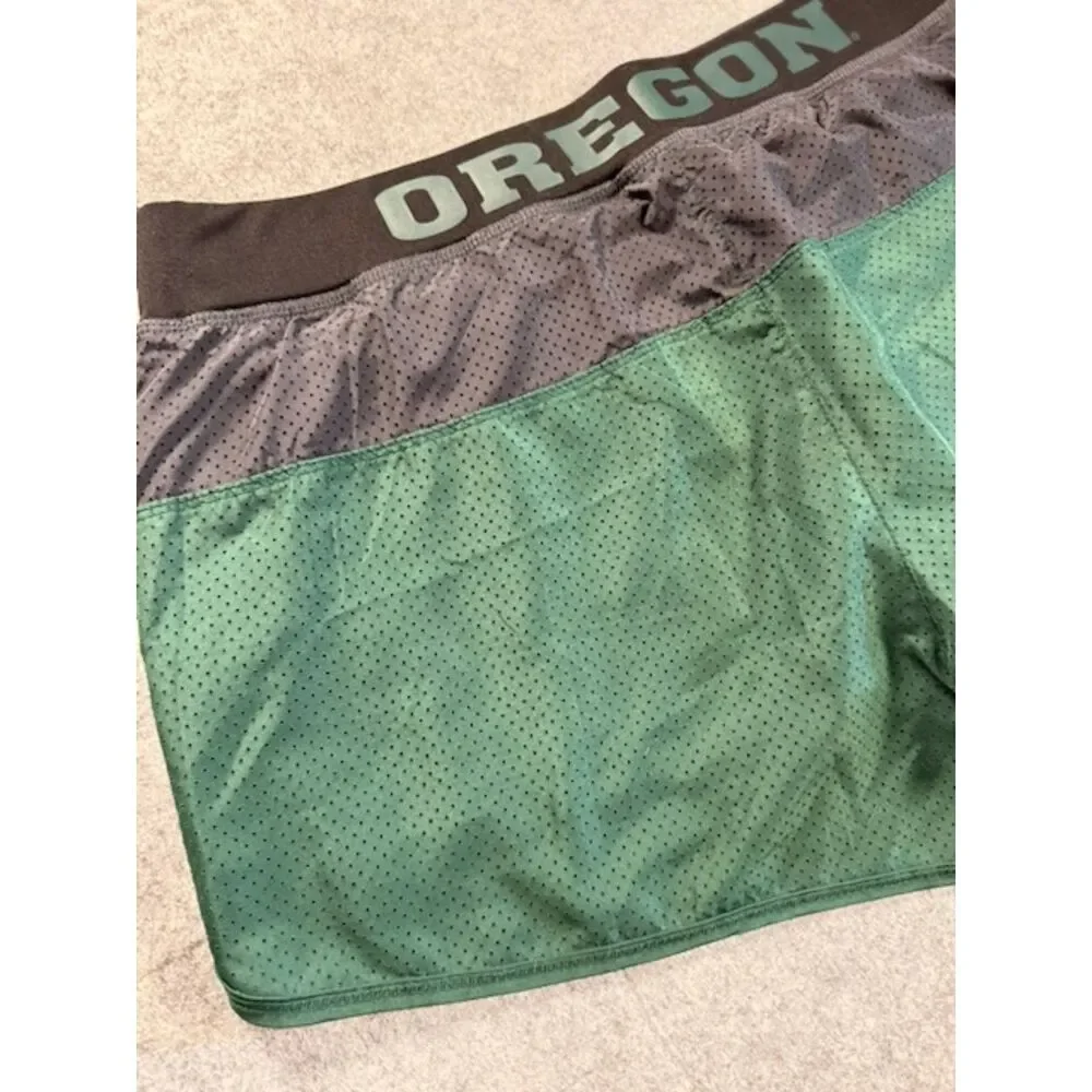 Oregon Ducks Colosseum Athletic Shorts Womens XL Green Built In Liner Running
